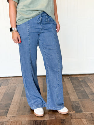High-Rise Wide-Leg Joggers