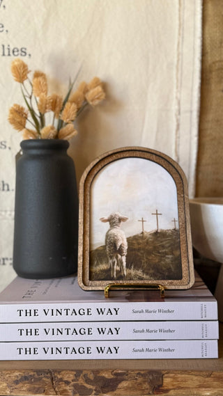 3 Crosses Lamb Arch Framed Art 6x8" - 420 Home Decor - The Farmhouse