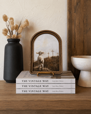 3 Crosses Lamb Arch Framed Art 6x8" - 420 Home Decor - The Farmhouse