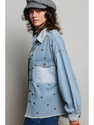 POL Women's Blue Ridge Heart Stud Jacket