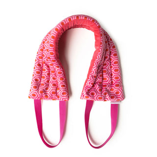 Hot Stuff Heated Neck Wrap, Hot Pink Geo Hex