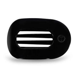 TELETIES Jet Black Flat Round Hair Clip (Medium)