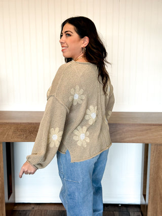 Sandstone Bloom Lightweight Sweater