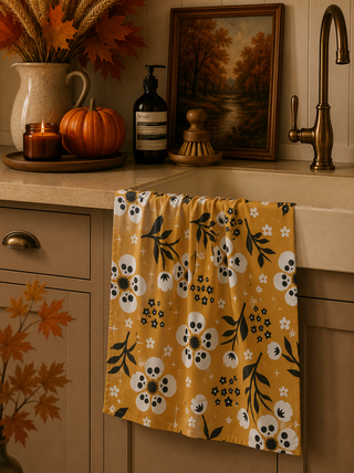 Geometry Marrow Bloom Tea Towel