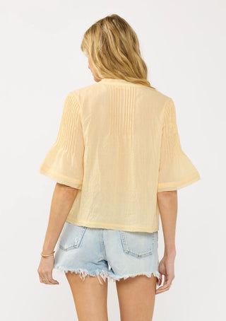 The Sienna Pintuck Blouse, Sunshine