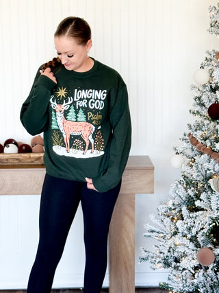 Longing for God Christmas Unisex Pullover Sweatshirt