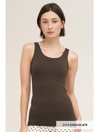 NIKIBIKI Women's Signature Jersey Tank Top, Chocolate