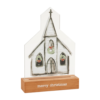 MUDPIE Church Light-Up Plaque