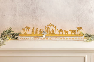 Gold Nativity Countdown Calendar