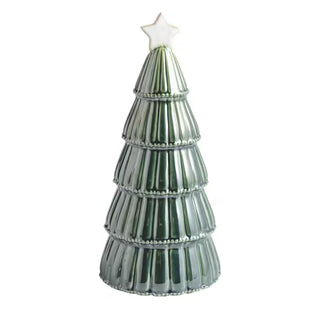 Mud Pie large stoneware tree sitter with reactive glaze finish