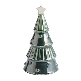 Mud Pie small stoneware tree sitter with reactive glaze finish