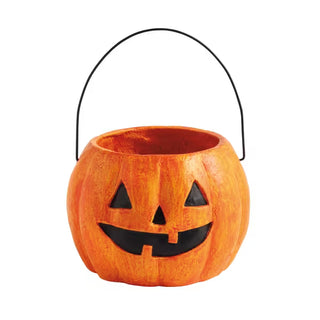 Orange Jack-O-Lantern Mini Treat Bucket