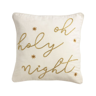 Oh Holy Night Gold Pillow