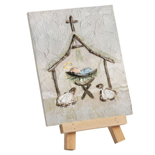 Church Farmhouse Art with Easel