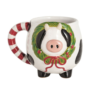 Cow Christmas Speckled Stoneware Mug