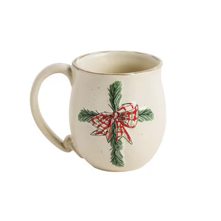Another angle of Mud Pie hand-painted nativity mug with faith-inspired icon