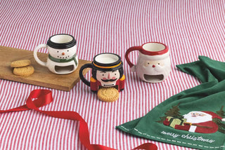 Alternate view of Mud Pie ceramic snowman milk and cookie holiday mug