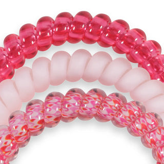 TELETIES Love You, Mean It! Spiral Hair Coils (Small, 3-Pack)