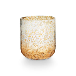 ILLUME Balsam & Cedar Small Radiant Glass Candle in gold glass
