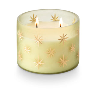 CREATIVE CO-OP Balsam & Cedar Frosted Star Glass