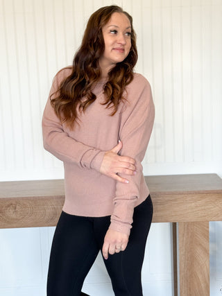 Cloudline Fine Gauge Dolman, Dusty Rose