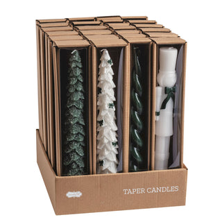 MUDPIE White Christmas Taper Candle - 4 Styles