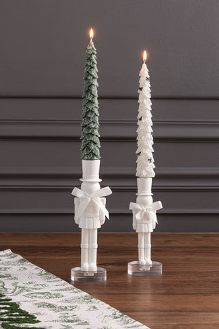 MUDPIE White Christmas Taper Candle - 4 Styles