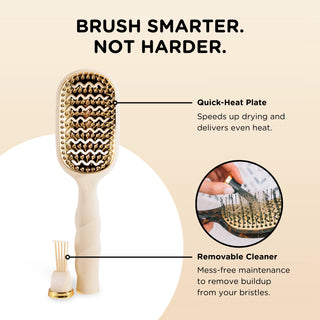 TELETIES Desert Dune Quick-Dry Vented Hair Brush (Tan)