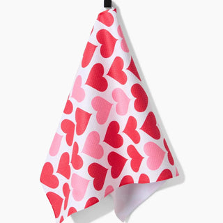 Geometry Tea Towel, Blushing Hearts