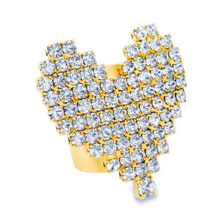 TOVA Candy Heart Ring, Clear