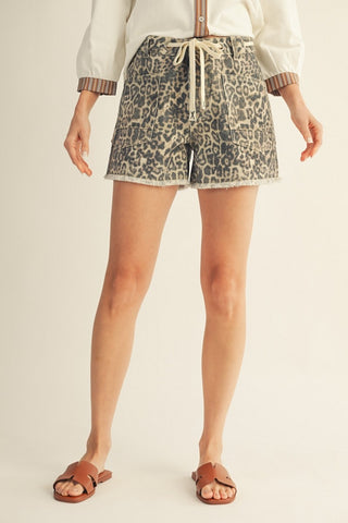 The Leopard Love Drawstring Shorts