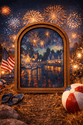 4th of July 8.25x11" Arch Framed Art - 420 Home Decor - The Farmhouse