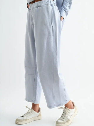 The Salt Air Cotton Barrel Pants, Halogen Blue