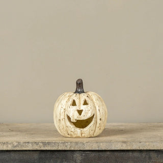 5.5" Big Mouth Pumpkin, White - 430 Holiday Decor - The Farmhouse