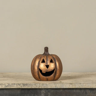 5.5" Gold Big Mouth Pumpkin - 430 Holiday Decor - The Farmhouse
