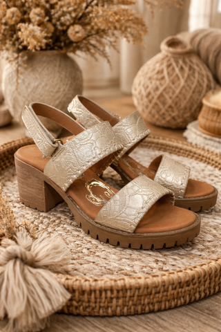 Very G Penny Gold Sandal Wedge