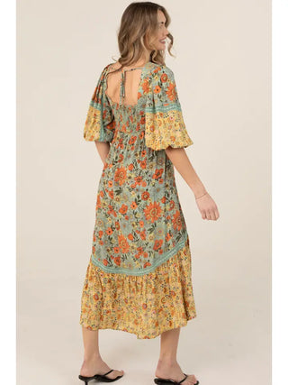 The Portofino Patchwork Midi Dress