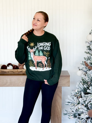 Longing for God Christmas Unisex Pullover Sweatshirt