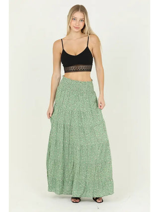 The Garden Drift Smocked Skirt