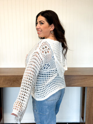 Stars & Stripes Lightweight Hoodie, Ivory