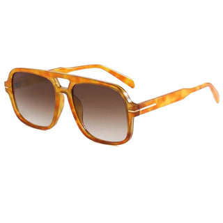 Natalie Oversized Aviator Sunglasses, Sunset Tortoise Frame/Brown Ombre Lens