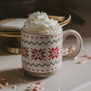 Fair Isle Sweater Stoneware Coffee Mug