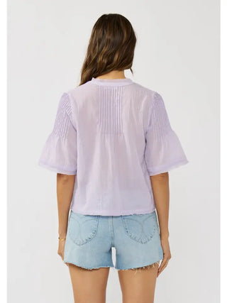 The Sienna Pintuck Blouse, Lilac