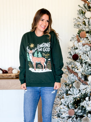 Longing for God Christmas Unisex Pullover Sweatshirt