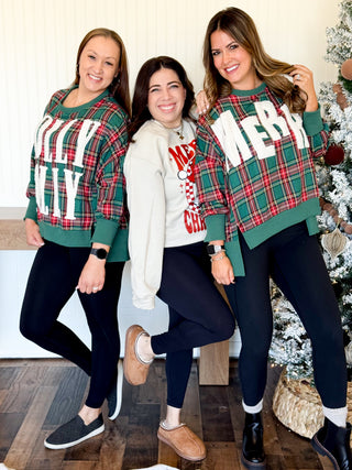 Holly Jolly Plaid Sweatshirt
