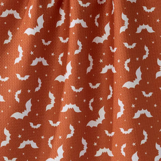 Geometry Batty Night Tea Towel, Orange