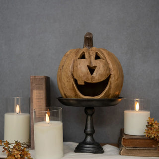 8" Big Mouth Pumpkin, Beige - 430 Holiday Decor - The Farmhouse
