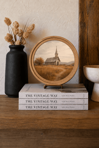 8" Round Church Art - 420 Home Decor - The Farmhouse