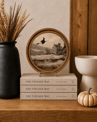 8" Round Flying Witch Art - 420 Home Decor - The Farmhouse