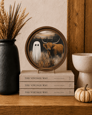 8" Round Highland with Ghost Porch Art - 420 Home Decor - The Farmhouse